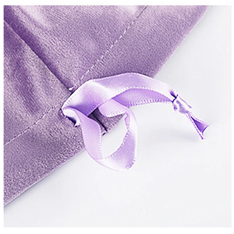 10pcs/lot LOGO Customized Velvet Storage Drawstring Bags Soft Touching Dust Pouches Personalized Christmas Gift Pocket