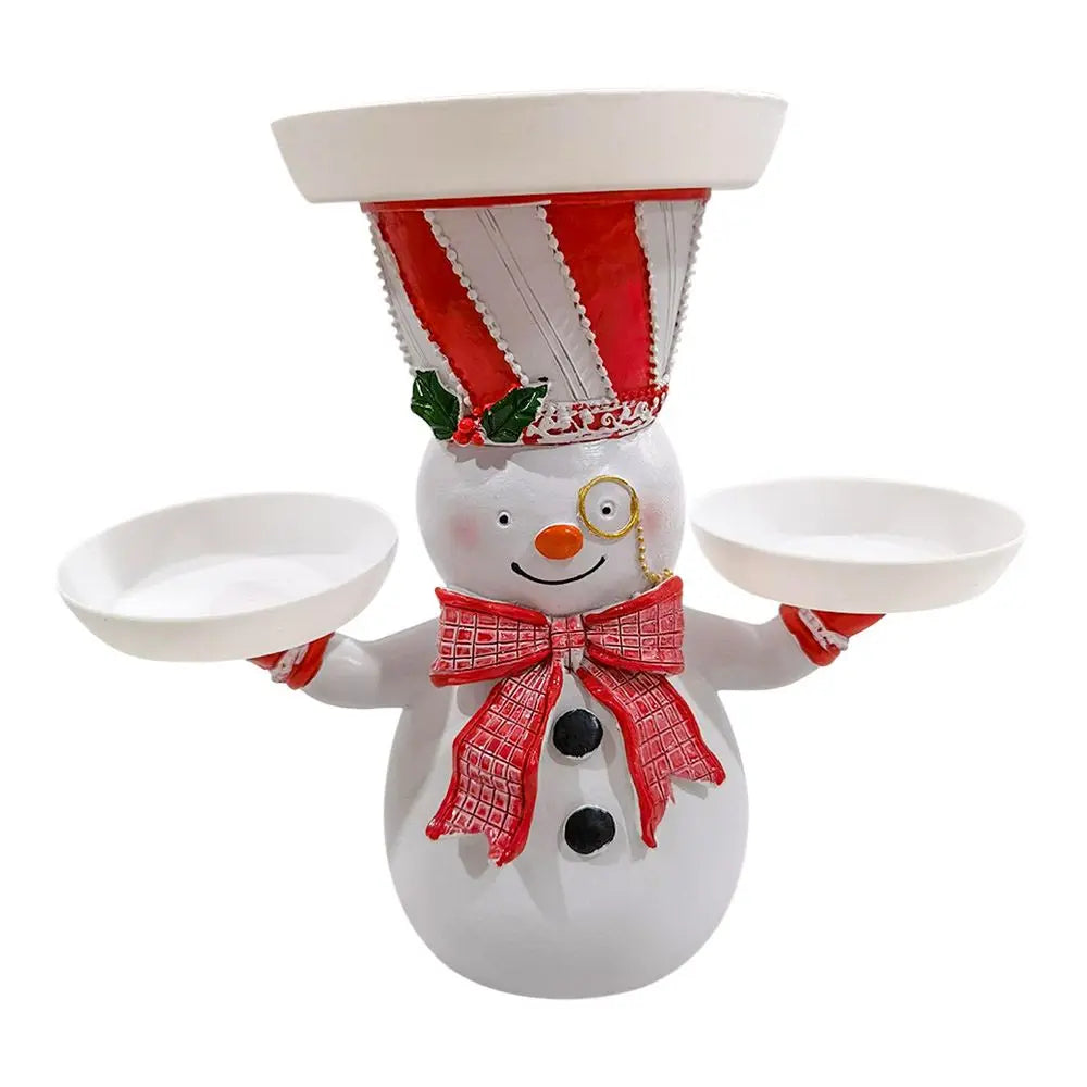 1Pc Christmas Tree Dessert Table Fruit Plate Double Layer Cake Stand Holiday Party Candy Plate Snack Tray Xmas Snack Rack Holder