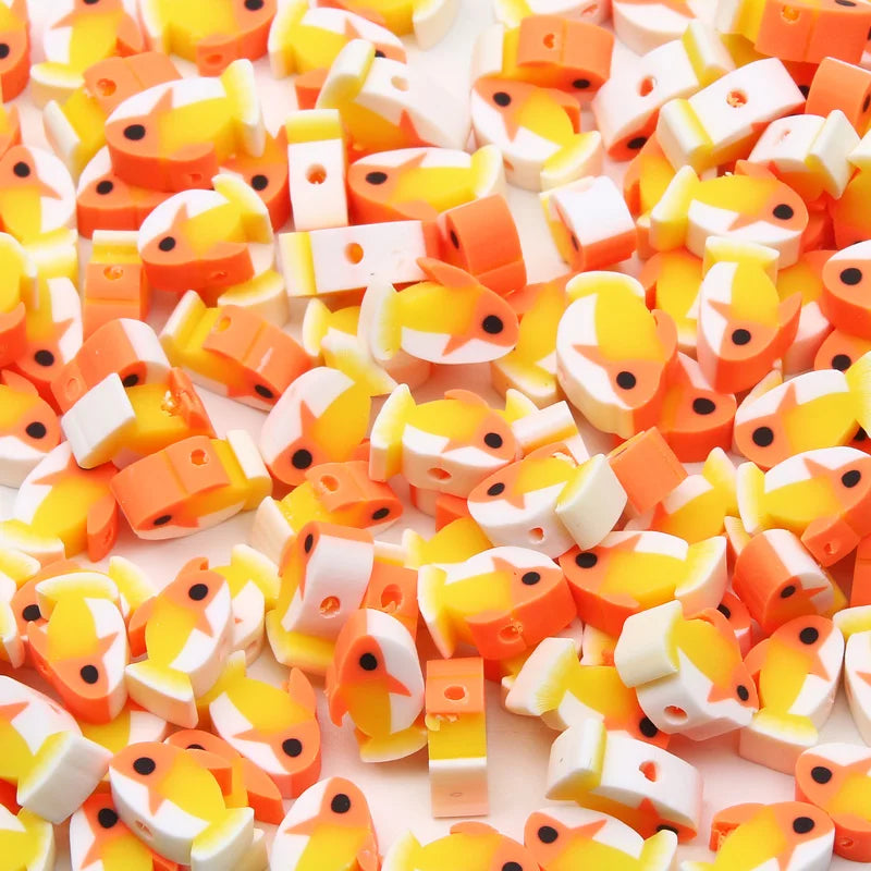 20/50pcs/Lot Mixed Style Pattern Polymer Clay Spacer Beads For Handmade Necklace Bracelet DIY Jewelry Making Accessories