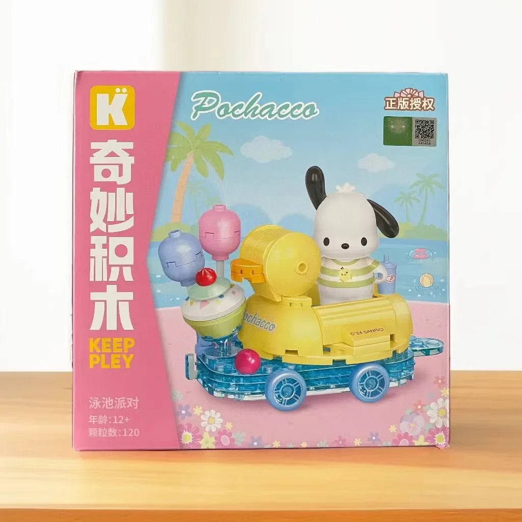 Sanrio Toy Building Blocks Hello Kitty Figurine Kuromi Melody Figure Toy Collection Dolls For Kids Christmas Gifts Toy