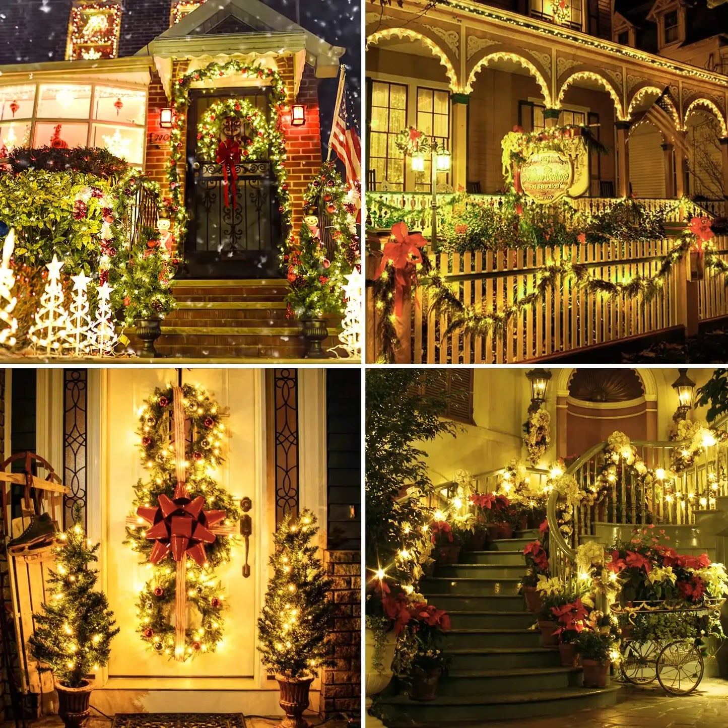 AlliLit LED Solar String Light Fairy Outdoor Garden Waterproof Lamp 2025 Christmas Garland Xmas Holiday Party Home Decoration