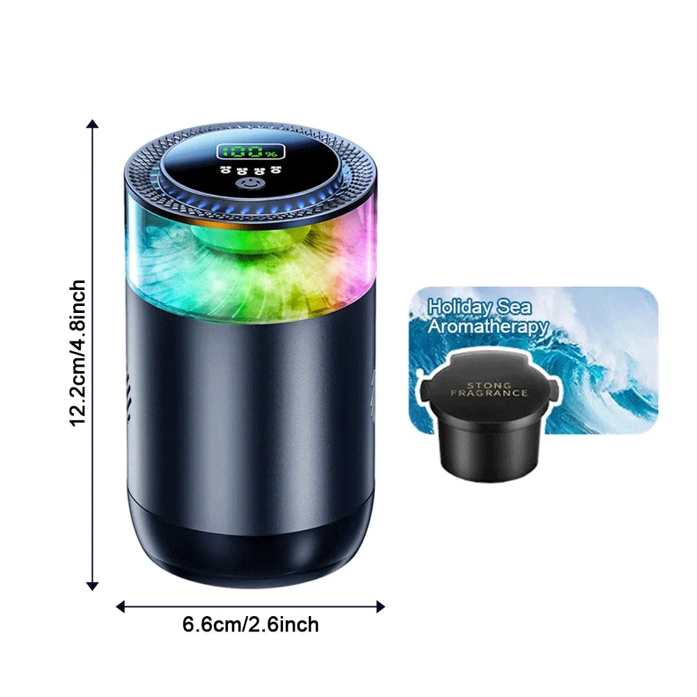 Smart Car Air Freshener Perfumes  Diffuser Humidifier 4 Gear Adjustable Smell Automatic On/Off Digital Display Car Aromatherapy
