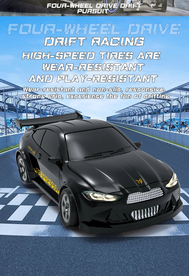 1/64 RC 4WD Drift Car 2.4G High-Speed Racing Car Four-Wheel Mini Desktop Remote Control Car Electric Toys Children Gifts