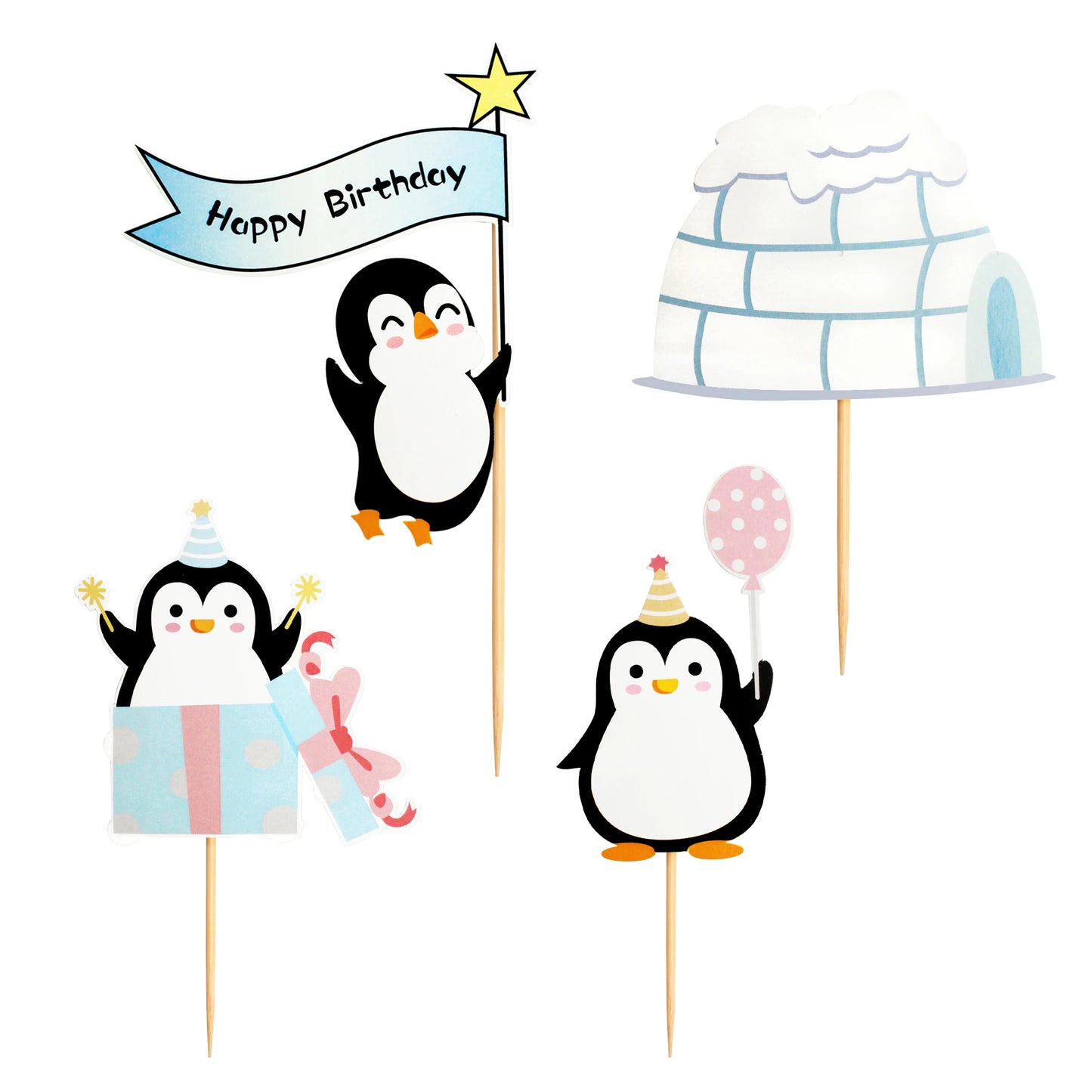 Merry Christmas Cake Toppers Cartoon Xmas Tree Cake Decor Snowman Happy New Year Cupcake Toppers Decor For Party Home 2025 Noel