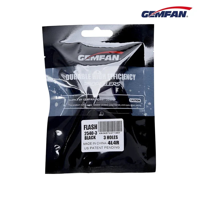 4Pairs GEMFAN Flash 2540 2.5x4 2.5 Inch 3-Paddle Propeller with 1.5mm Mounting Hole For FPV Freestyle Drone