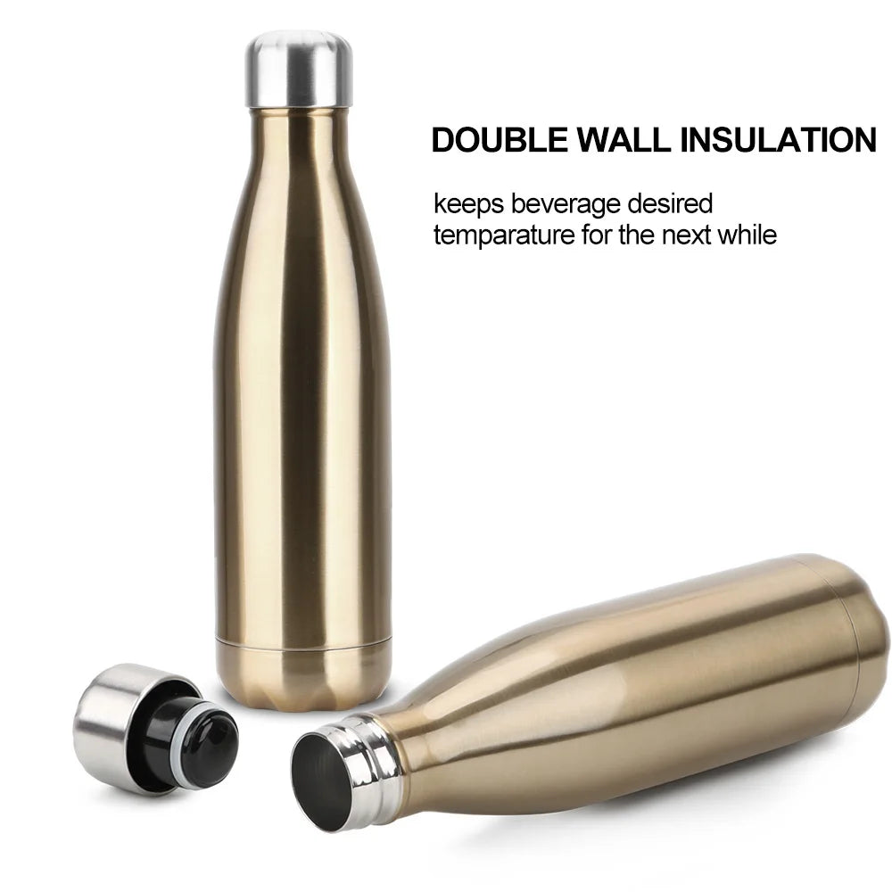 500ml Thermos For Sport Bottles Double-Wall Insulated Vacuum Flask BPA Free Thermos Stainless Steel Water Bottle Cola Water Beer