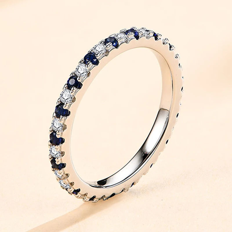 TFGLBU D Vvs1 Colorful Gem Moissanite 925 Sterling Sliver Ring for Women Charm Stackable Band Christmas Gift Jewelry Wholesale