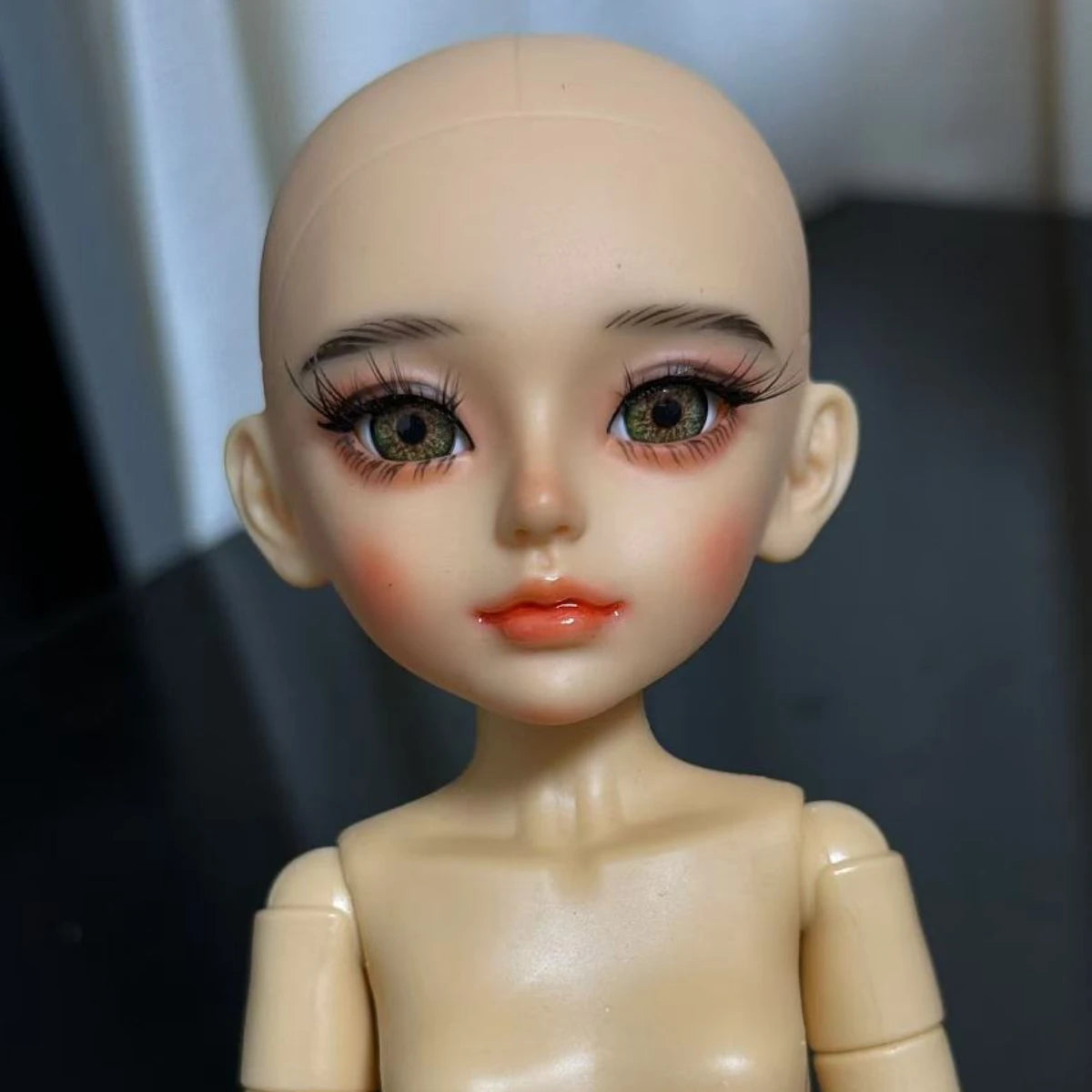 30cm Handmade Makeup Doll Head 1/6 BJD Doll Handmade DIY Sweet Girl Toy Birthday Surprise Christmas Gift