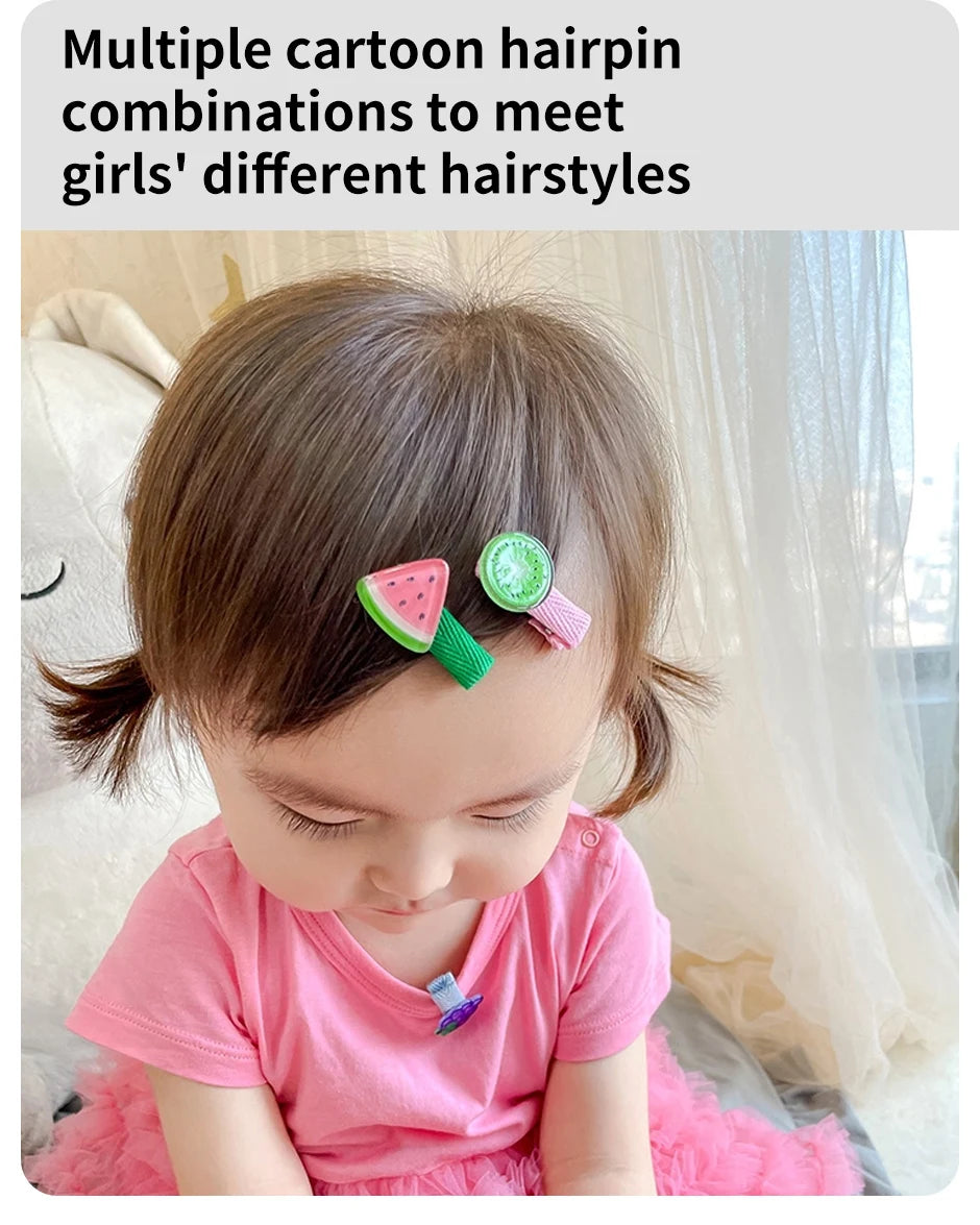 30Pcs Set Baby Hair Clips Cartoon Bows Flower Girls Hairpins Sweet Children Clips Barrettes Baby Hair Accessories