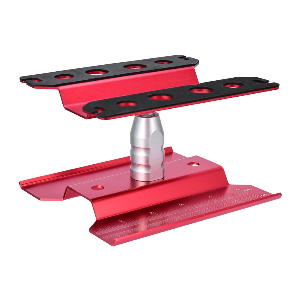9IMOD RC Car Work Stand Metal Repair Workstation 360°Rotation Adjustable Height Magnetic Tray For 1:8 1:10 RC Model Car