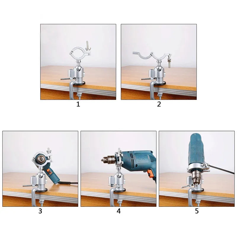 360° Rotating Table Vise Bench Clamp Bracket Multifunctional Electric Grinder Stand Holder Accessories For Dremel Tool