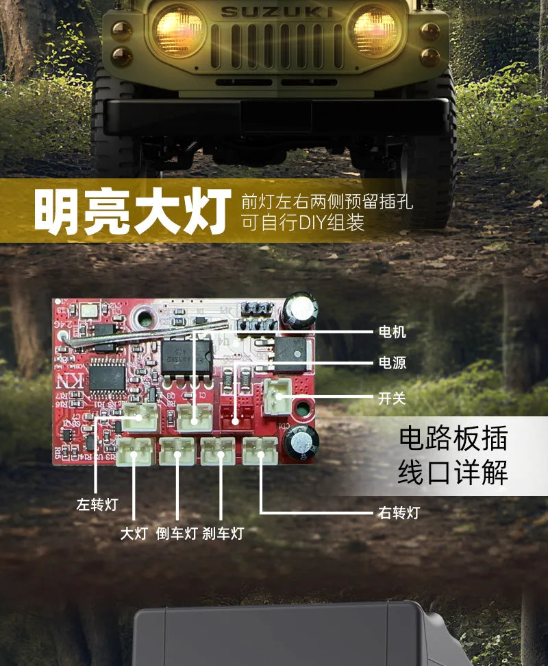 New WPL C84 RC Car 1/10 Jimny Remote Control Off-Road Car 4WD 2.4G Climbing Truck For Kids Adults Gifts Toys