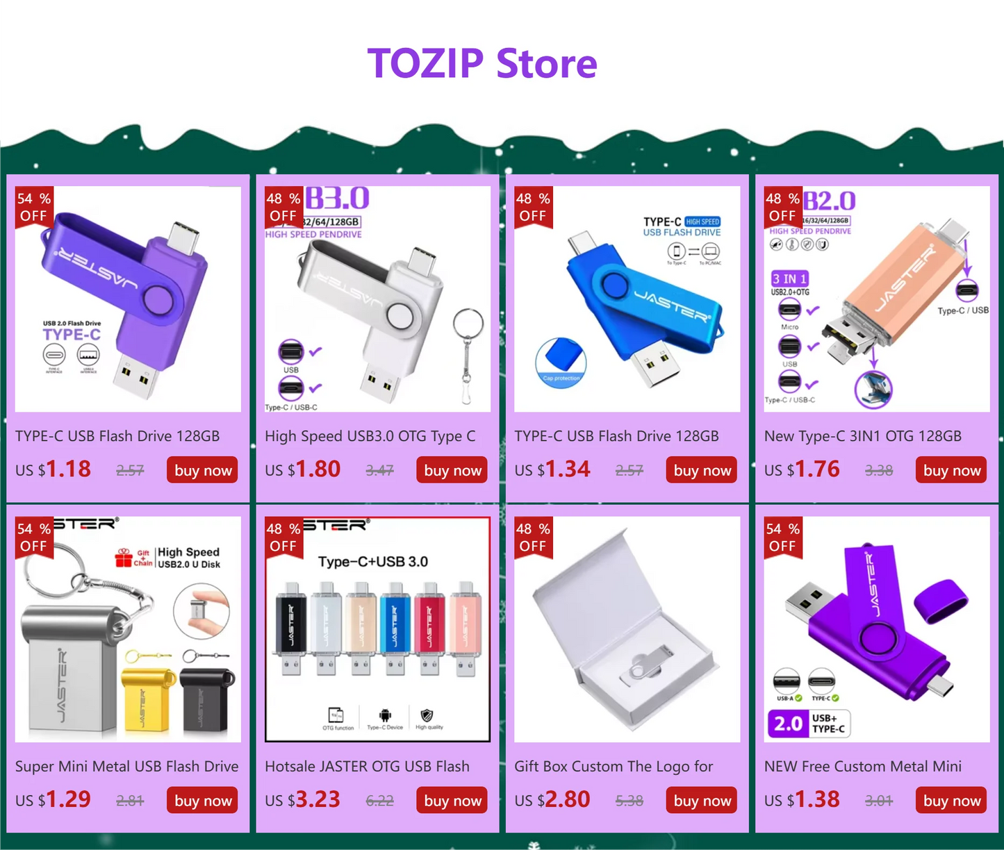 TYPE-C USB Flash Drive 128GB Real Capacity Pen Drive 64GB Free Key Chain Memory Stick Creative Business Gift Red U Disk Blue 32G