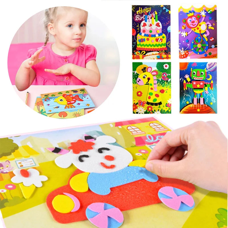 5/10/20pcs Children EVA Foam Sticker Toy 3D Puzzle Early Education Toys Cute Cartoon Animal Puzzle for Kids Toy Girls Gift TMZ