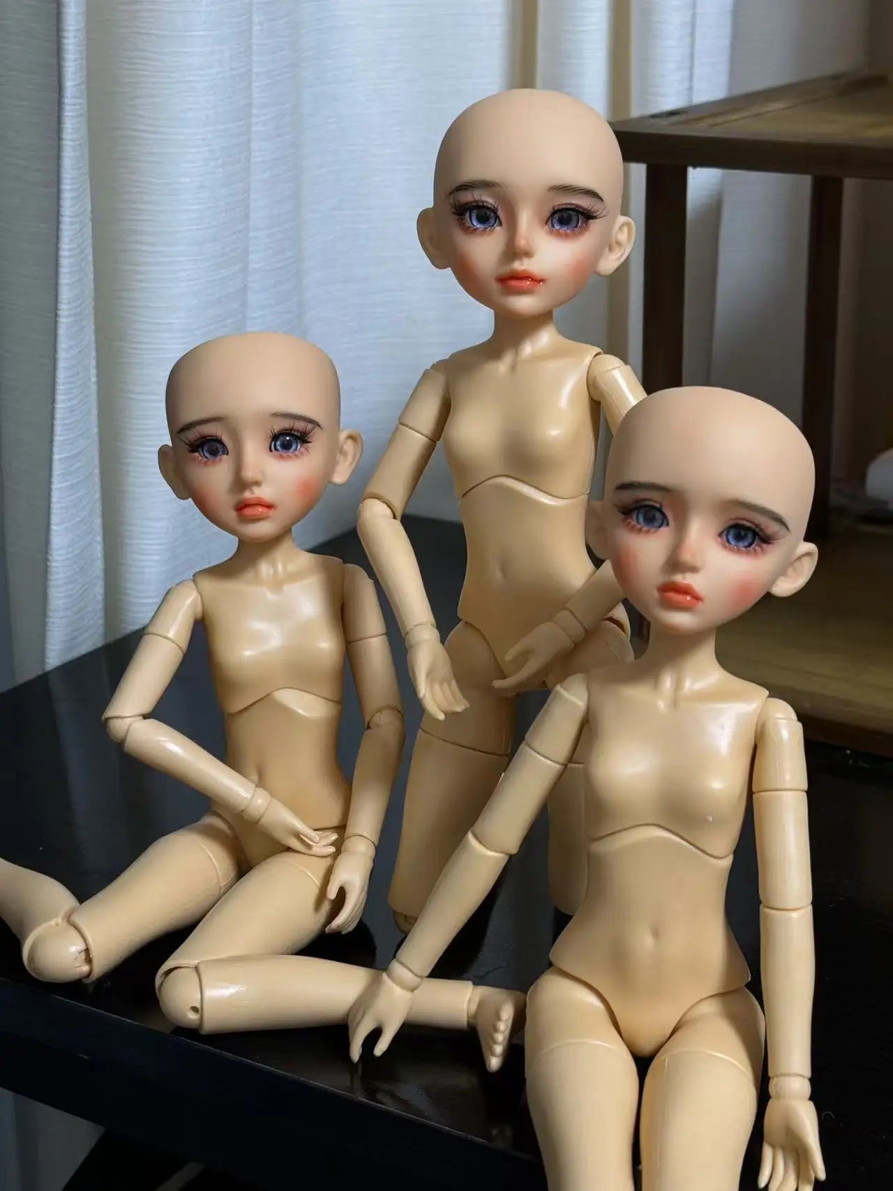 30cm Handmade Makeup Doll Head 1/6 BJD Doll Handmade DIY Sweet Girl Toy Birthday Surprise Christmas Gift