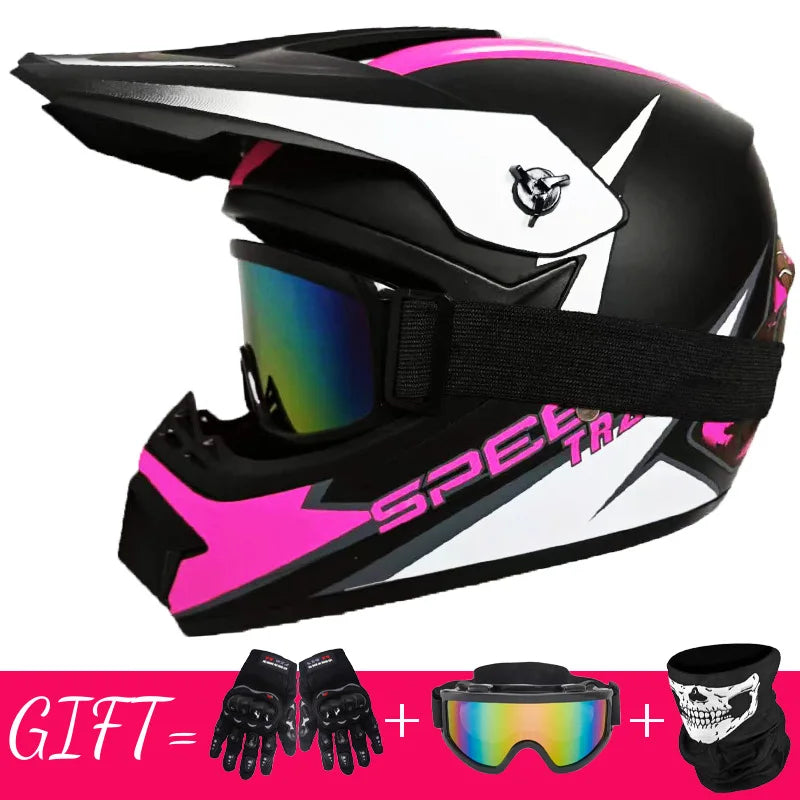 Motorcycle Helmet Off-road Bike Helmet Capacete Motocross Casco send 3 men kids gift Motocross Downhill AM DH Cross Helmet