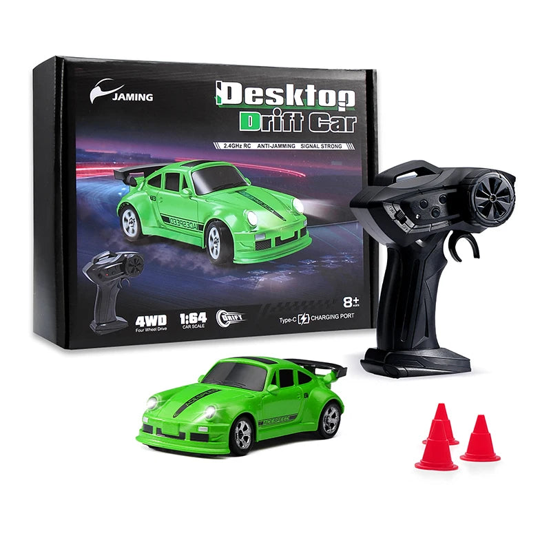 1/64 RC 4WD Drift Car 2.4G High-Speed Racing Car Four-Wheel Mini Desktop Remote Control Car Electric Toys Children Gifts