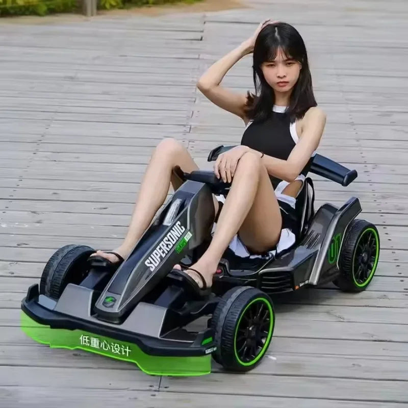 Kids Electric Kart Ride on Toy Car Four Wheels Go Kart Pedal Cars for Kids Remote Control Go Kart