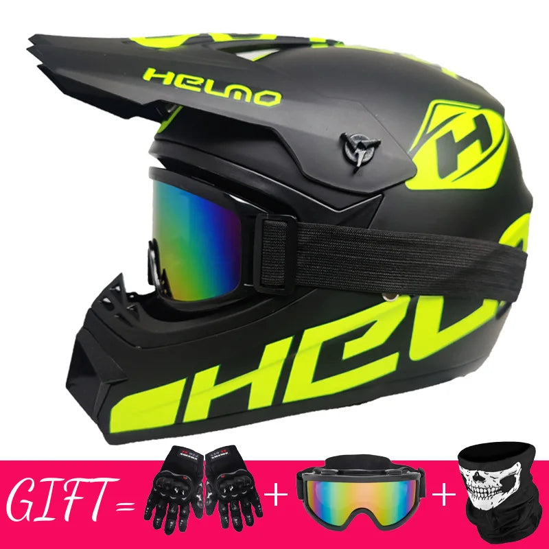Motorcycle Helmet Off-road Bike Helmet Capacete Motocross Casco send 3 men kids gift Motocross Downhill AM DH Cross Helmet