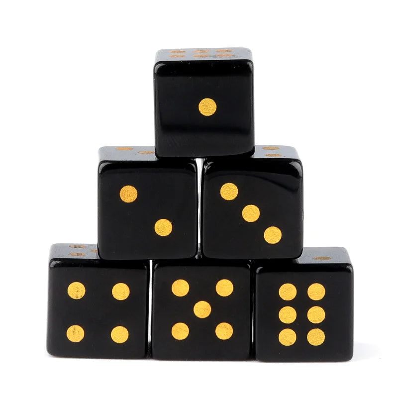 5pc 1.6cm Natural stone amethyst dice Agate tiger eye stone particle Guess the number of points wholesale