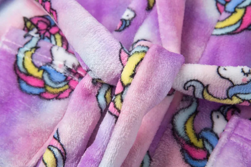 Kids Sleepwear Robe Autumn Winter Flannel Warm Bathrobe For Girls 1-11 Years Toddler Children Pajamas For Boys Girl Pajamas