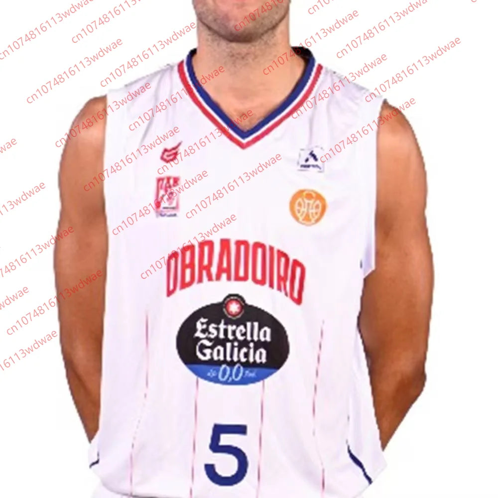 Spain Basketball League 26 Jersey Men Sports Vest Obradoiro basketball Jersey Kit Obradoiro basketball Vest KID Jersey Kit