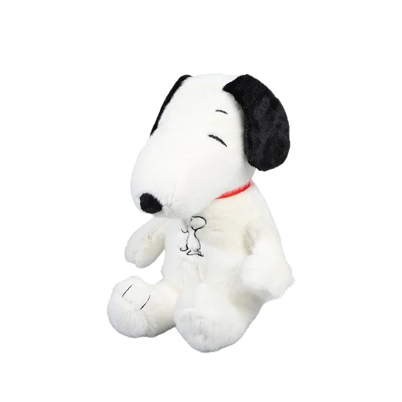 &New Baby Breathing Soothing Snoopy white dog Plush Doll Sleeping Companion Music and Light Doll Sensory Stuffed Toy Kids Gift