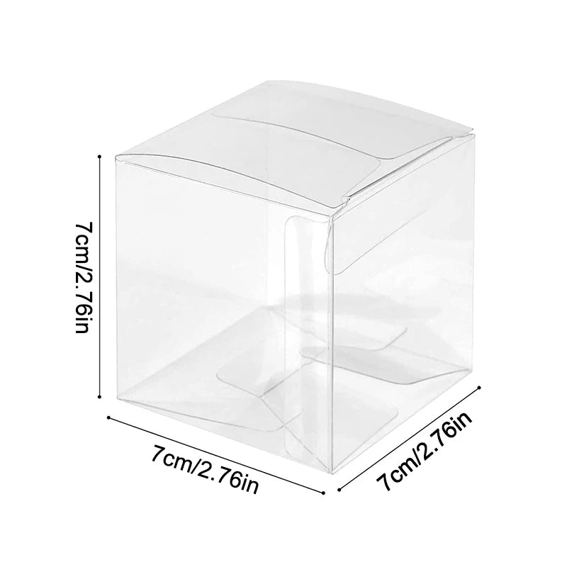 20/50PCs Clear Gift Box Cupcake Dessert Cookie Candy Boxes Wedding Birthday Party Supplies Baby Shower Christmas Gift Packaging