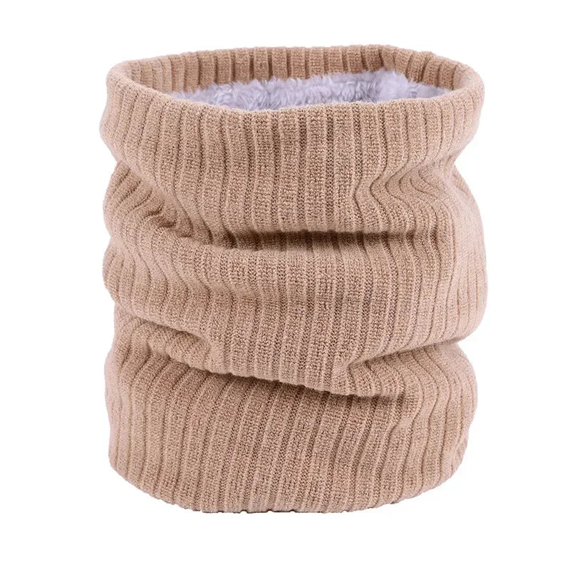 Unisex Winter Knitted Scarves for Boys Girls Women Men Warm Kids Thick Elastic Mufflers Children Neck Warmer Cotton Baby Scarf