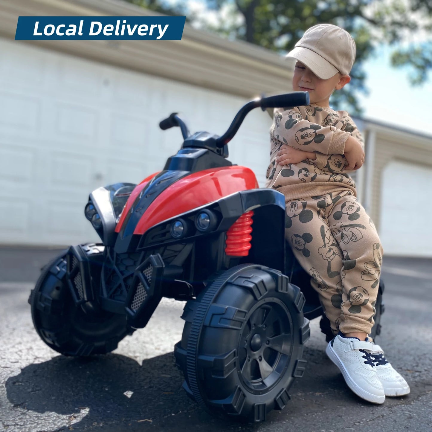 4 Wheeler for Kids, 12V Battery Powered Ride On ATV, Electric 4 Wheeler Quad ATV Car with MP3, USB, LED Headlight Ride On Toys f