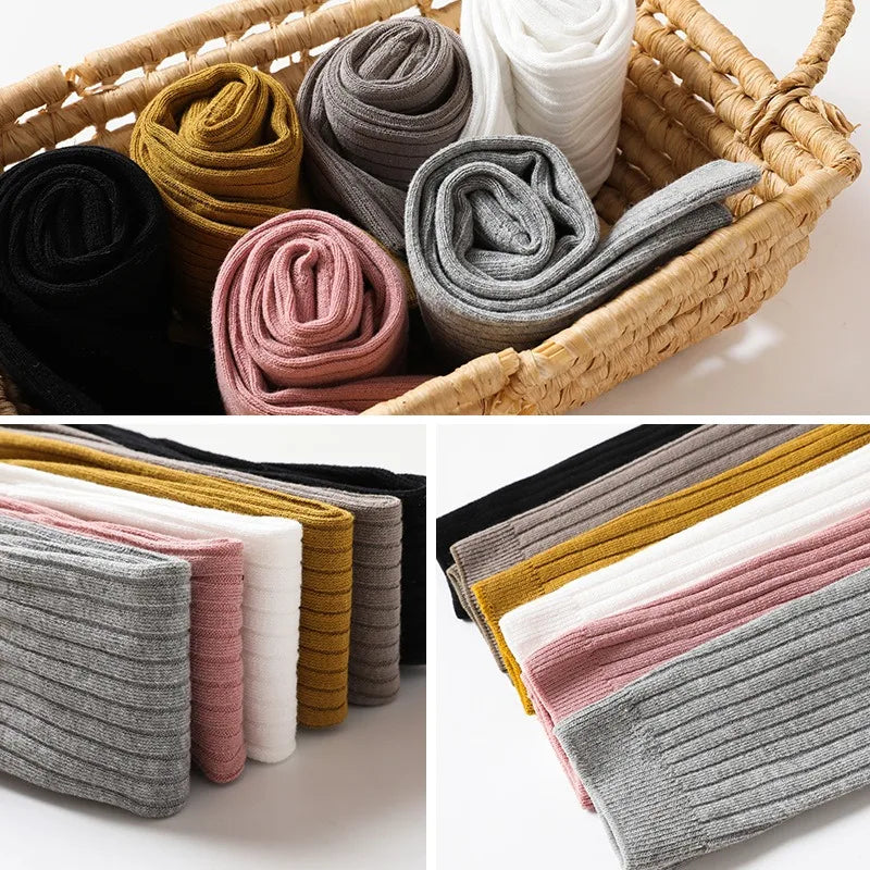 1 Piece Girls Toddler Baby Basic Ribbed Sweater and Leggings Footless Tights Kids Little Girls Dress Bottom Top Pants 1-6 Years