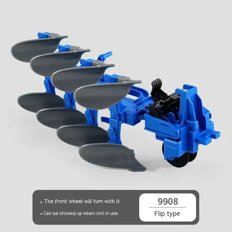 1:24 Inertia Tractor Trailer With Headlights Farm Toy Set Car Truck Farm Simulation Child'S Birthday Christmas New Year Gift