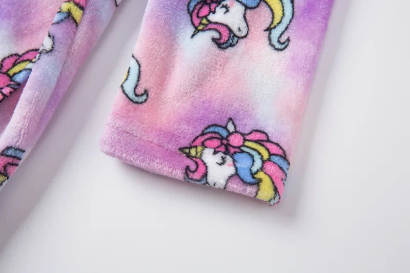 Kids Sleepwear Robe Autumn Winter Flannel Warm Bathrobe For Girls 1-11 Years Toddler Children Pajamas For Boys Girl Pajamas