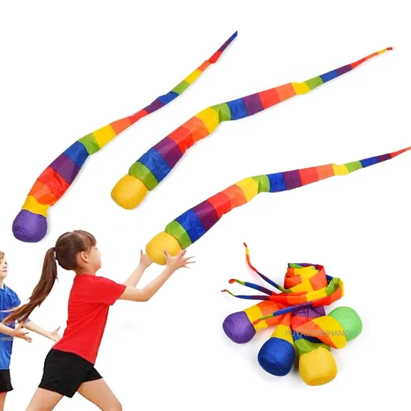 Meteor Ball Children Throwing Sandbags Colorful Ribbon Soft Wind Resistance Ball Sensory Integration Training Equipment Outdoor