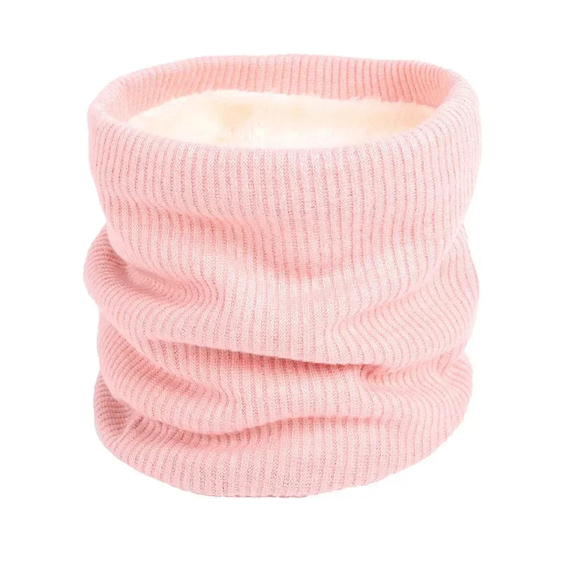Unisex Winter Knitted Scarves for Boys Girls Women Men Warm Kids Thick Elastic Mufflers Children Neck Warmer Cotton Baby Scarf