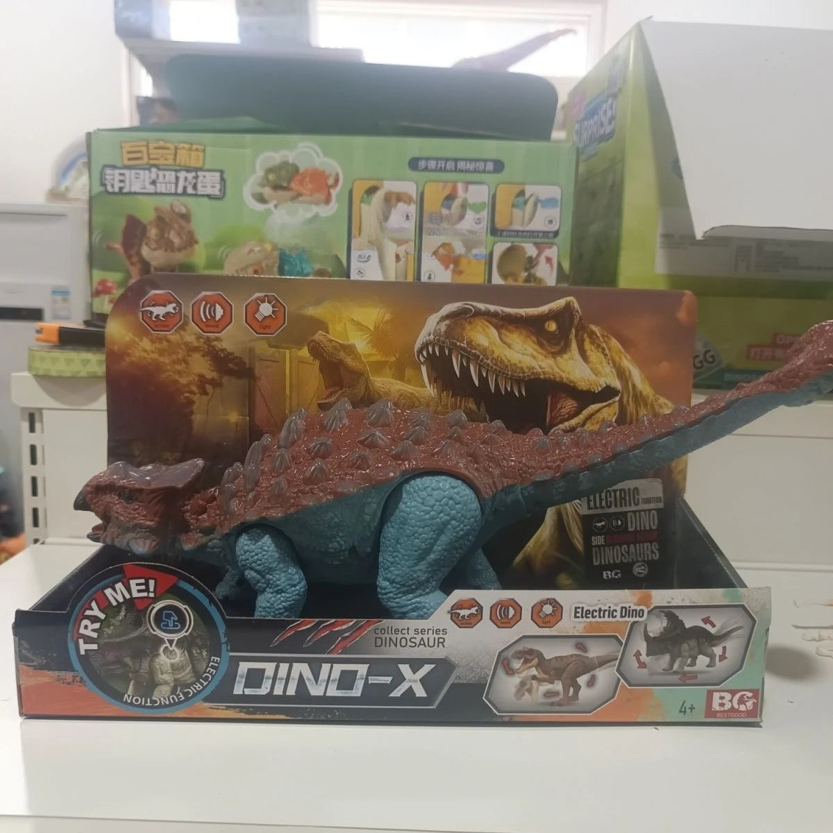 Jurassic Dinosaur Sound Effects - Tyrannosaurus Rex and Velociraptor Simulation Models for Boys' Birthday Gifts and Collections