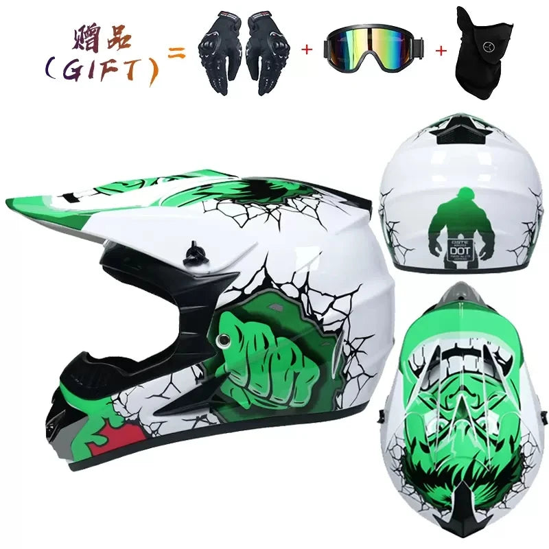 Safety Motocross Helmet man Casco Motocross Bicycle Downhill Capacete ATV Cross Helmet Child Motorcycle Helmet Dot Abs Unisex