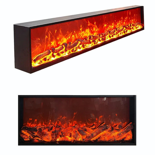 Without Heater 1500mm Modern Home Led Flame Insert Electric Fireplaces Decoration 1500*180*500MM