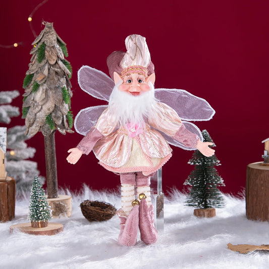 New 50CM Elf Doll Christmas Pendant Ornament Decor Elf Hanging Hanging Standing Decor Navidad New Year Kids Gifts