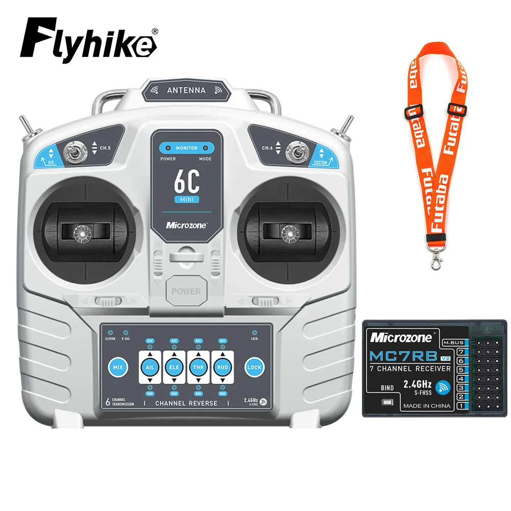 MicroZone MC6C Mini V2 2.4G 6CH Remote Control Transmitter w/ Receiver  For RC Airplane Drone Multirotor Helicopter Boat