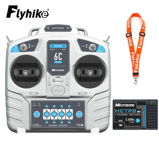 MicroZone MC6C Mini V2 2.4G 6CH Remote Control Transmitter w/ Receiver  For RC Airplane Drone Multirotor Helicopter Boat