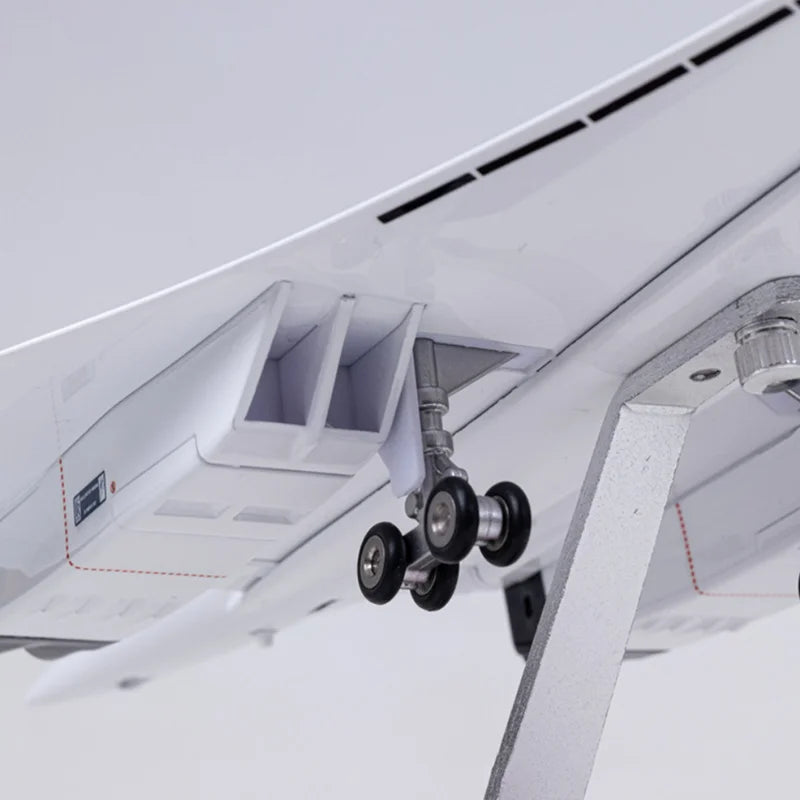 50CM 1/125 Scale Plane Concorde Air France Airline Model Airplane Toy Resin Airfrance Aircraft with Landing Gears Lights