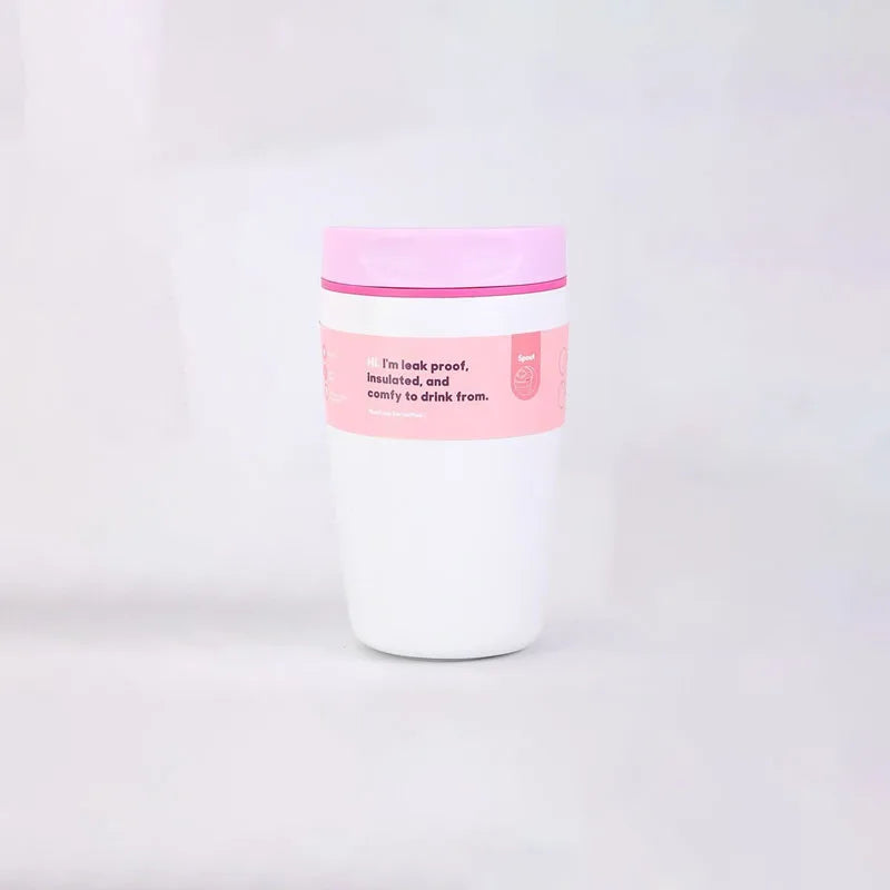 12/20oz Stainless Steel Vacuum Cup Coffee Cup Simple Fashion Men's & Women's Coffee Cup Outdoor Sports Portable Cup Couples Mugs