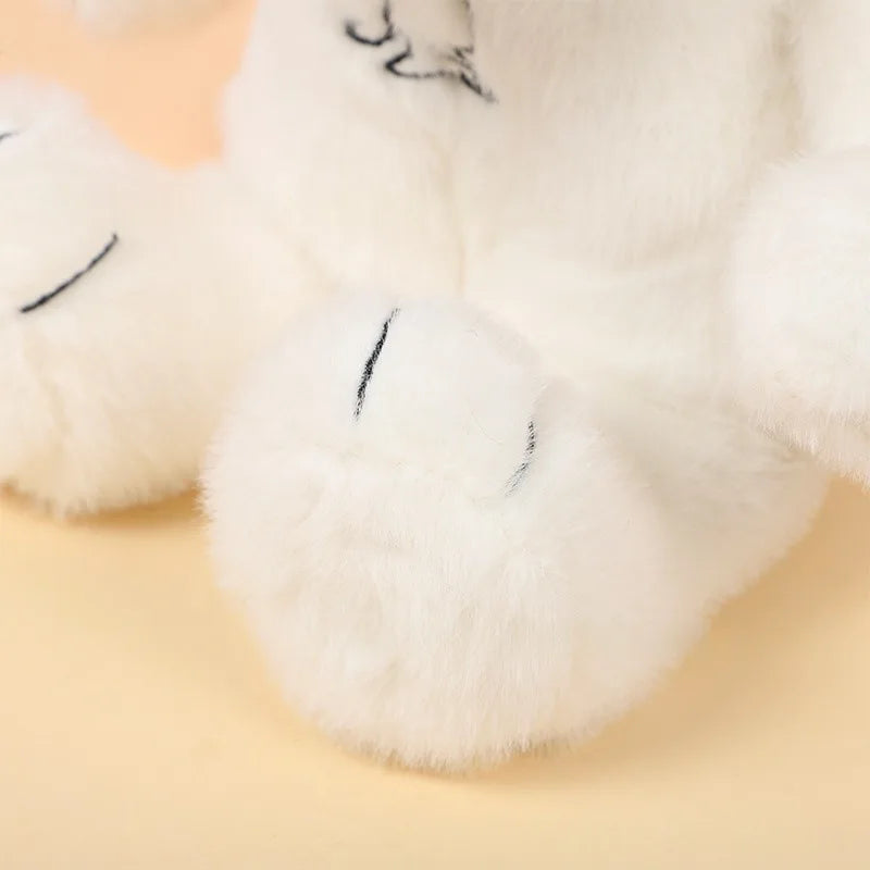 &New Baby Breathing Soothing Snoopy white dog Plush Doll Sleeping Companion Music and Light Doll Sensory Stuffed Toy Kids Gift