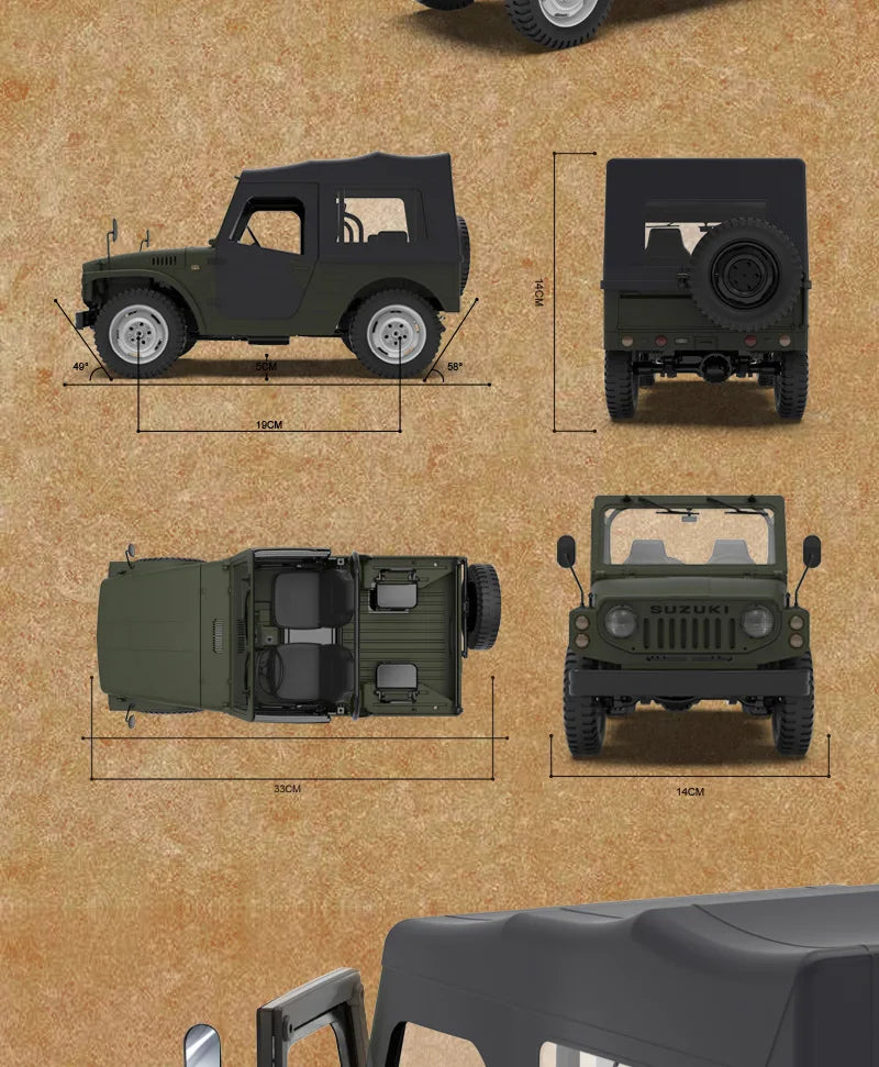 New WPL C84 RC Car 1/10 Jimny Remote Control Off-Road Car 4WD 2.4G Climbing Truck For Kids Adults Gifts Toys