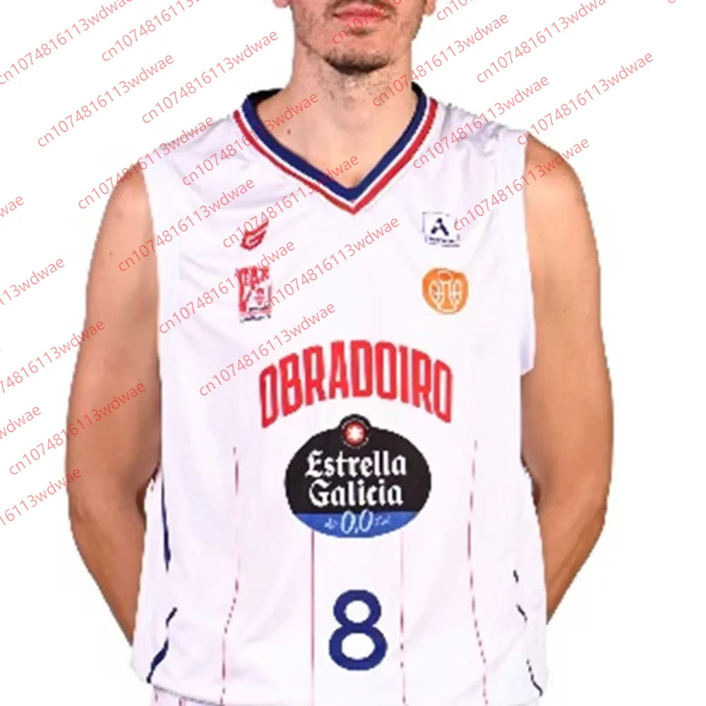Spain Basketball League 26 Jersey Men Sports Vest Obradoiro basketball Jersey Kit Obradoiro basketball Vest KID Jersey Kit