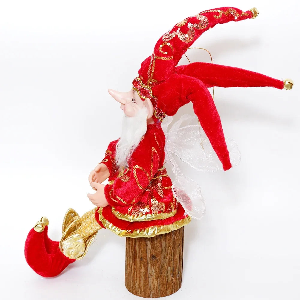 New 50CM Elf Doll Christmas Pendant Ornament Decor Elf Hanging Hanging Standing Decor Navidad New Year Kids Gifts