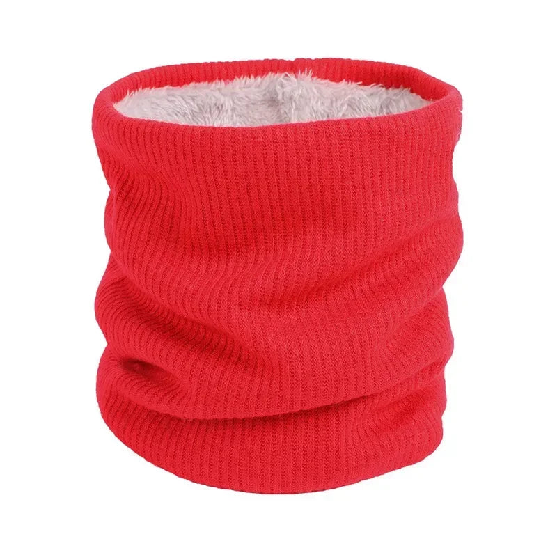 Unisex Winter Knitted Scarves for Boys Girls Women Men Warm Kids Thick Elastic Mufflers Children Neck Warmer Cotton Baby Scarf