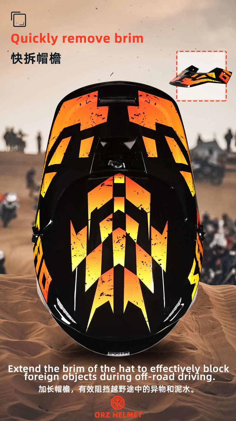 903-Motorcycle off-road helmet, fully covered electric vehicle, pulling full helmet, mountain downhill, all season