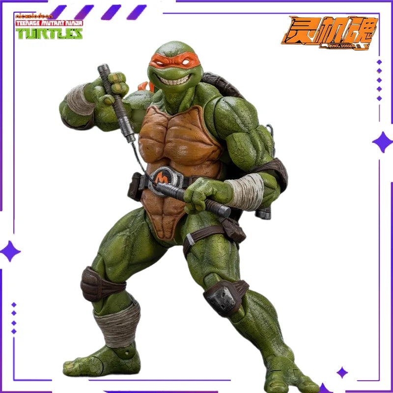 Lingjihun Original New Product Ninja Turtles Raphael Michelangelo Anime Finished Product Movable Doll Model Toy Handmade inStock
